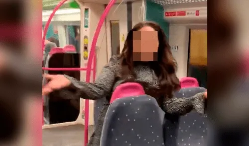 Mujer agrede sexualmente a dos hombres en tren y policía la detiene ‘infraganti’ [VIDEO]