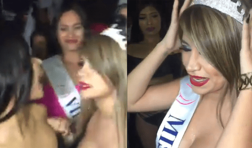 Ganadora del Miss Colita golpeó en el rostro a candidata que la cuestionó [VIDEO]