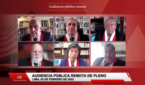 Audiencia del Tribunal Constitucional. Foto: captura