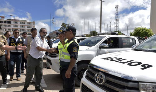 Entregan 23 nuevos patrulleros a la PNP para combatir delincuencia en Pucallpa 