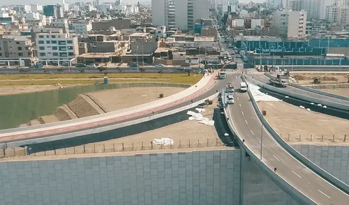 Alcalde Jorge Muñoz entregó gran obra en la Costa Verde que conectará Chorrillos y Callao. Foto: Captura de video