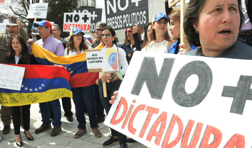 Exilio venezolano protesta en Miami contra "boliburgueses" y "enchufados"