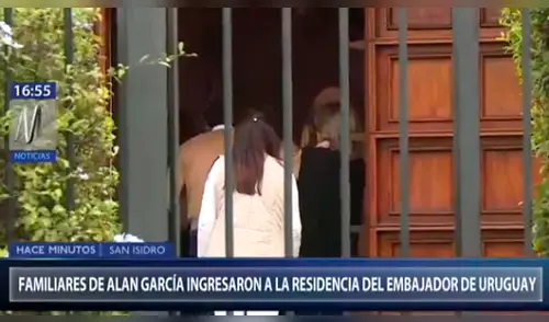 Alan García recibió a sus familiares en la casa del embajador de Uruguay