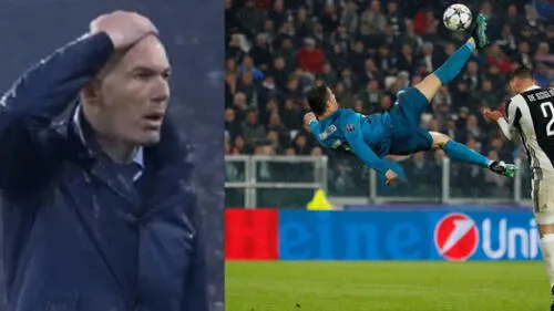 Real Madrid: así reaccionó Zidane tras el golazo de chalaca de Cristiano Ronaldo  [VIDEO]