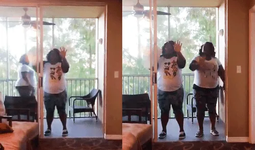 Vía Facebook: mujer es víctima de broma viral de la "puerta invisible" y su reacción sorprende [VIDEO] 
