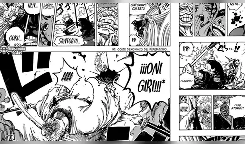 One Piece manga 937: ¡Zoro vs Gyukimaru y Kamazu! El espadachín en problemas