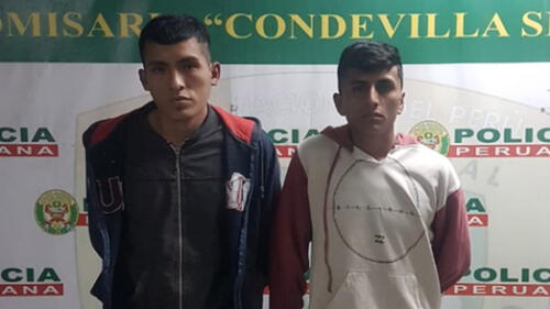 Sujetos intentaron huir, pero fueron detenidos por agentes de la comisaría de Condevilla. (Foto: PNP)
