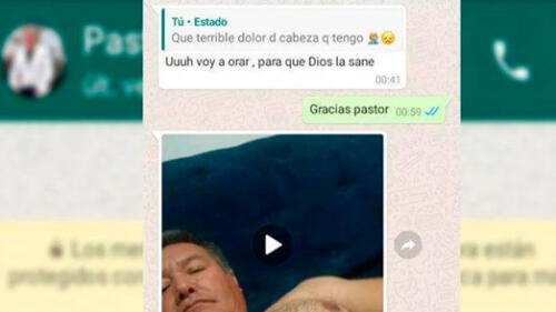 El sujeto pidió disculpas a través de un video. (Fuente: WhatsApp)