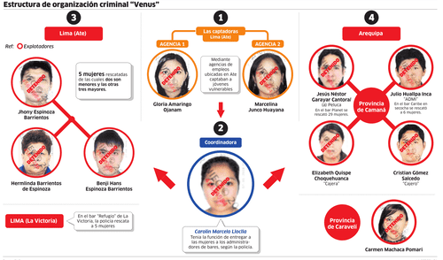 La estructura de la organización criminal 'Venus'
