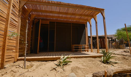 Gimbert ha construido once casas para niños con discapacidad en Máncora. Mancora