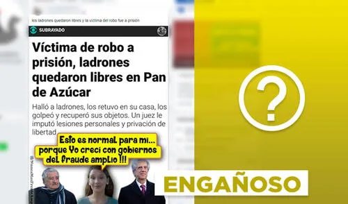 Publicación fue posterior a la condena de la víctima del robo.