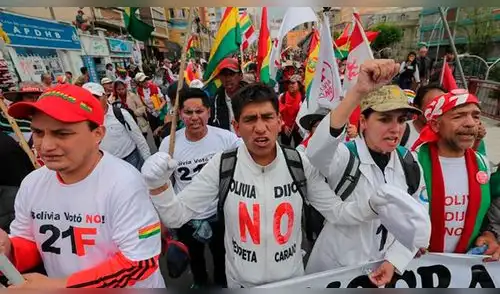 Ciudadanía pretende tomar las calles e impedir que Evo Morales se reelija. Foto: Infobae