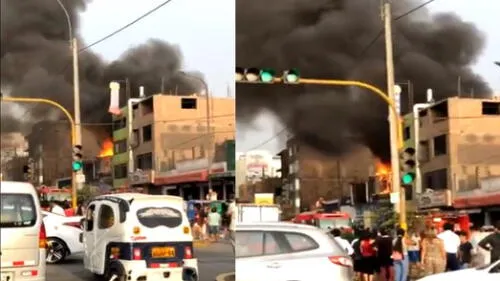 Ate Vitarte: incendio consumió depósito en avenida Separadora Industrial [VIDEO] 