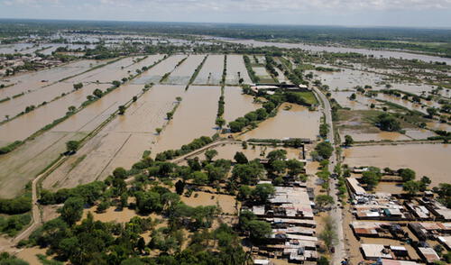 Crecida del río Piura genera alerta ante posibles desbordes Crecida del río Piura genera alerta ante posibles desbordes