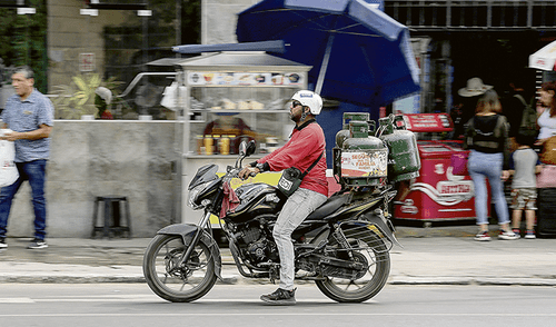 gas transporte motocicleta