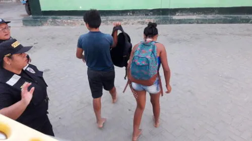 Escolares fueron intervenidos tras denuncia de vecinos.