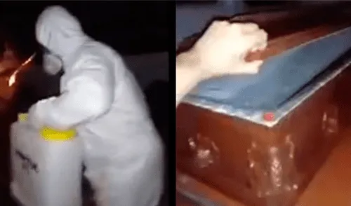 Hijo transmite en vivo entierro de su padre muerto por COVID-19 en Nicaragua