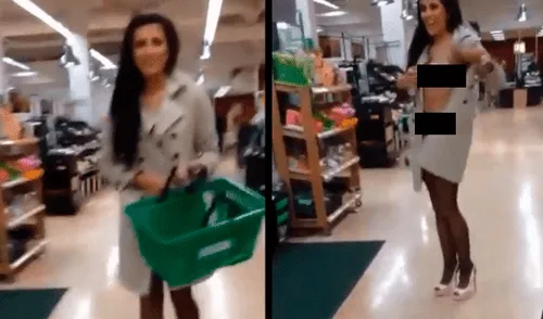 Facebook Viral: Se desnuda en supermercado para beber cerveza y pasa esto [VIDEO]