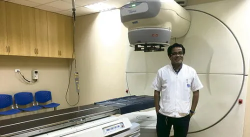 Acelerador de cobalto. INEN donó este equipo para radioterapias para tratar el cáncer, pero está desfasado. Un acelerador lineal cuesta S/ 15 millones.