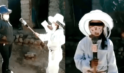Niña se viste de reportera de América Noticias para tarea escolar redes sociales