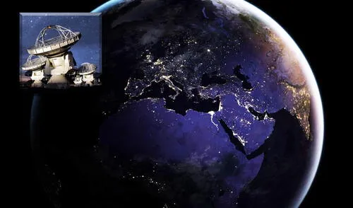 Si los astrónomos ven otros planetas lejanos, ¿por qué no pensar que civilizaciones extraterrestres hacen lo mismo | Foto: Composición LR / NASA / ALMA