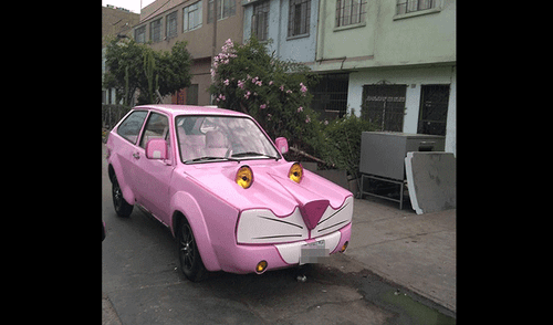 Facebook: Peruano "tunea" su auto inspirado en la Pantera Rosa y el resultado es insuperable [FOTO]