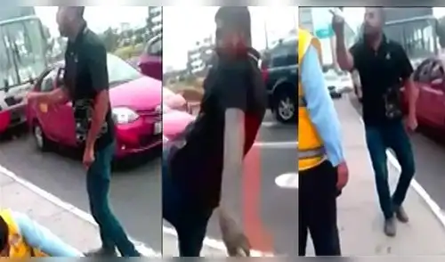San Borja: taxista informal agredió con puñetes y patadas a inspector de transporte [VIDEO] 