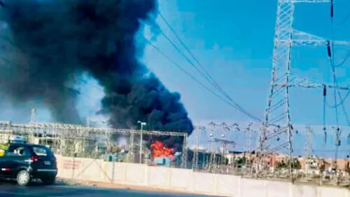 Explosión e incendio en planta eléctrica genera alarma en vecinos Explosión e incendio en planta eléctrica genera alarma en vecinos