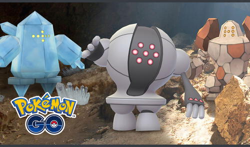 Regirock, Registeel y Regice aparecerán en Pokémon GO, durante los fines de semana de Diciembre. Foto: Niantic Pokémon GO: Regirock, Registeel y Regice vuelven a las incursiones