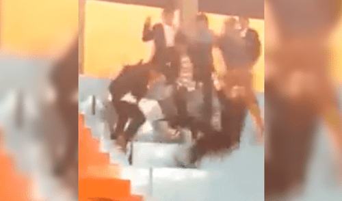 Chota: fiesta de promoción de colegio emblemático terminó en pelea [VIDEO]