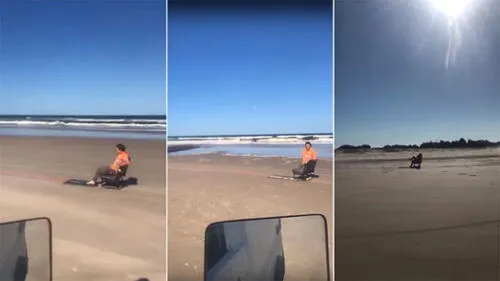 Facebook: Hombre realiza un reto viral en la playa, y tiene terrible resultado [VIDEO] 