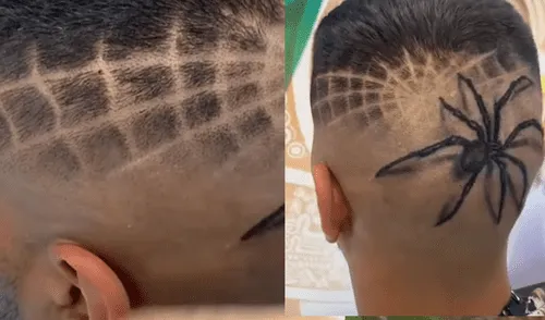 En Facebook se viralizó el curioso cambio de look que hizo un barbero en la cabeza de su cliente. Facebook viral: cambio de look en barber shop