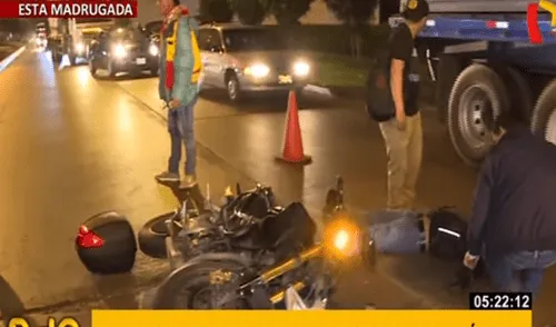 Callao: choque entre cúster y moto deja un herido [VIDEO]