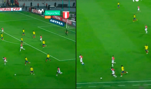 Perú vs Ecuador: Luis Advíncula hizo gala de su velocidad con gran recuperación [VIDEO]