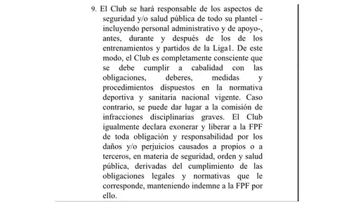 FPF: Óscar del Portal hace una observación del Declaración Jurada enviada a los clubes de la Liga 1. FPF: Óscar del Portal hace una observación del Declaración Jurada enviada a los clubes de la Liga 1