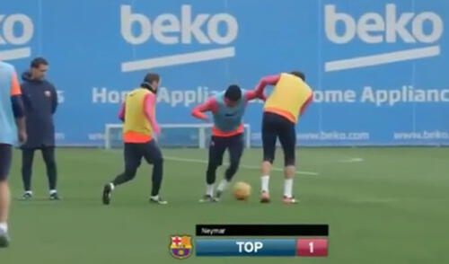 Instagram: Neymar deja en ridículo a Piqué con impresionante túnel en Barcelona | VIDEO