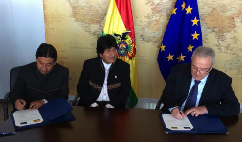 Bolivia y la Unión Europea explorarán un tratado comercial que beneficie a ambas partes