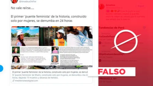 Artículo intenta vincular el feminismo con un hecho trágico.