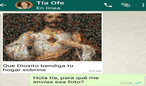 WhatsApp: recibió inocente foto de su tía y se llevó gran sorpresa [FOTOS]