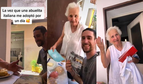 Joven viaja a Italia y es ‘adoptado’ por tierna abuelita que lo trató como si fuera su familia