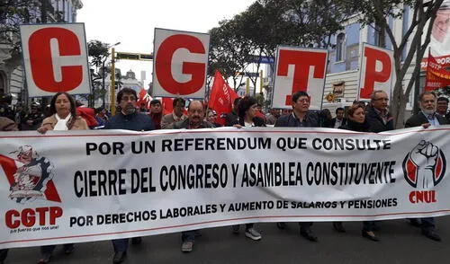 CGTP: “Nos distraen con referéndum para violar derecho de los trabajadores” CGTP: “Nos distraen con referéndum para violar derecho de los trabajadores”