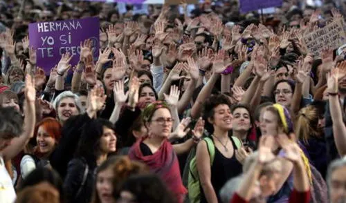 Manifestación en España frente al caso 'La Manada'.