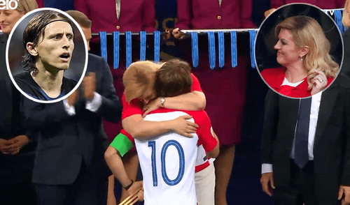 La cariñosa felicitación de la presidenta de Croacia a Luka Modric [VIDEO]