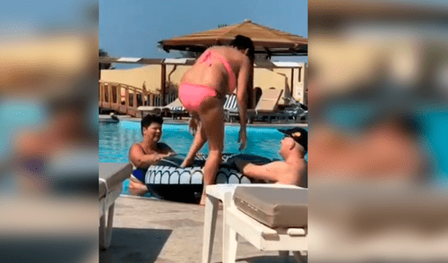 YouTube viral: pide ayuda para montarse en flotador y sufre aparatoso accidente [VIDEO]