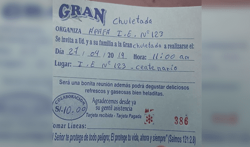 Huaraz: Denuncian a directora por obligar a escolares a participar en "chuletada"