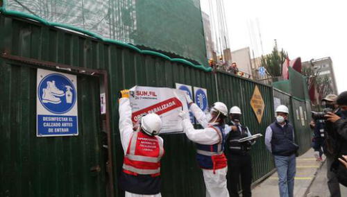 La Sunafil precisó que los inspectores observaron la falta de protecciones colectivas. Foto: Sunafil La Sunafil precisó que los inspectores observaron la falta de protecciones colectivas. Foto: Sunafil