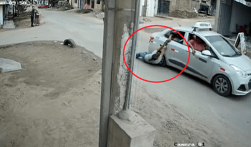 Delincuentes en auto arrastran a mujer en Trujillo [VIDEO]