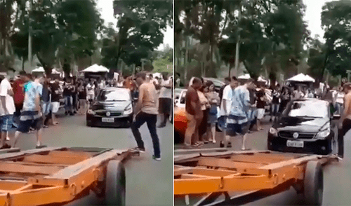 Facebook: Conductor quiso realizar impresionante truco, pero sufre terrible accidente [VIDEO]