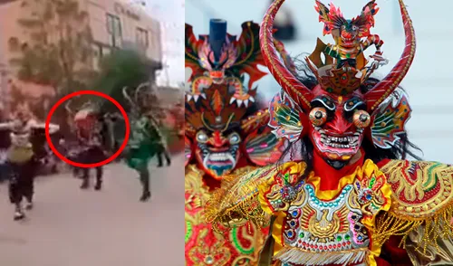 Facebook: peruanos danzaban la 'diablada' hasta que inesperado personaje lo arruina todo [VIDEO]