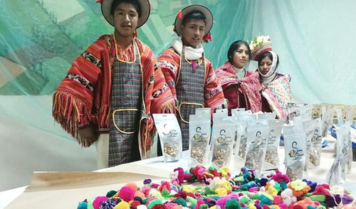 Entre lo expuesto se encuentran productos elaborados a base de maíz, carne de cuy, entre otros.